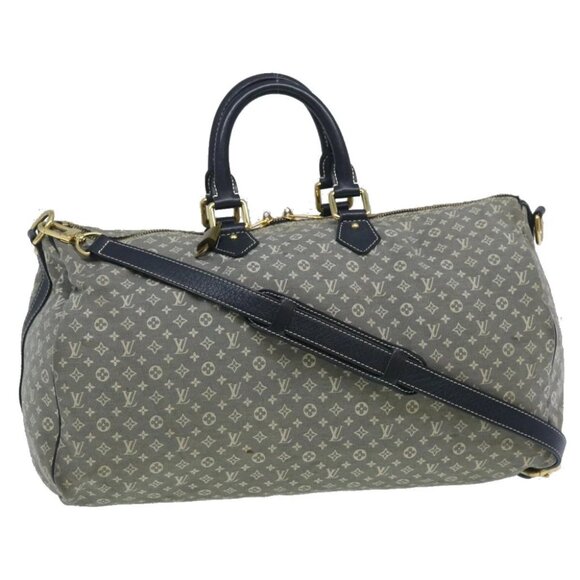 LOUIS VUITTON Monogram Idylle Speedy Voyage Boston Bag Navy M56706 LV Auth 29508 - Picture 1 of 15